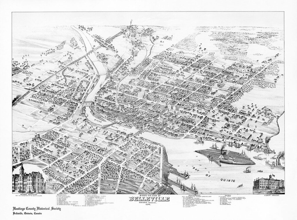 Belleville Ontario Old Map